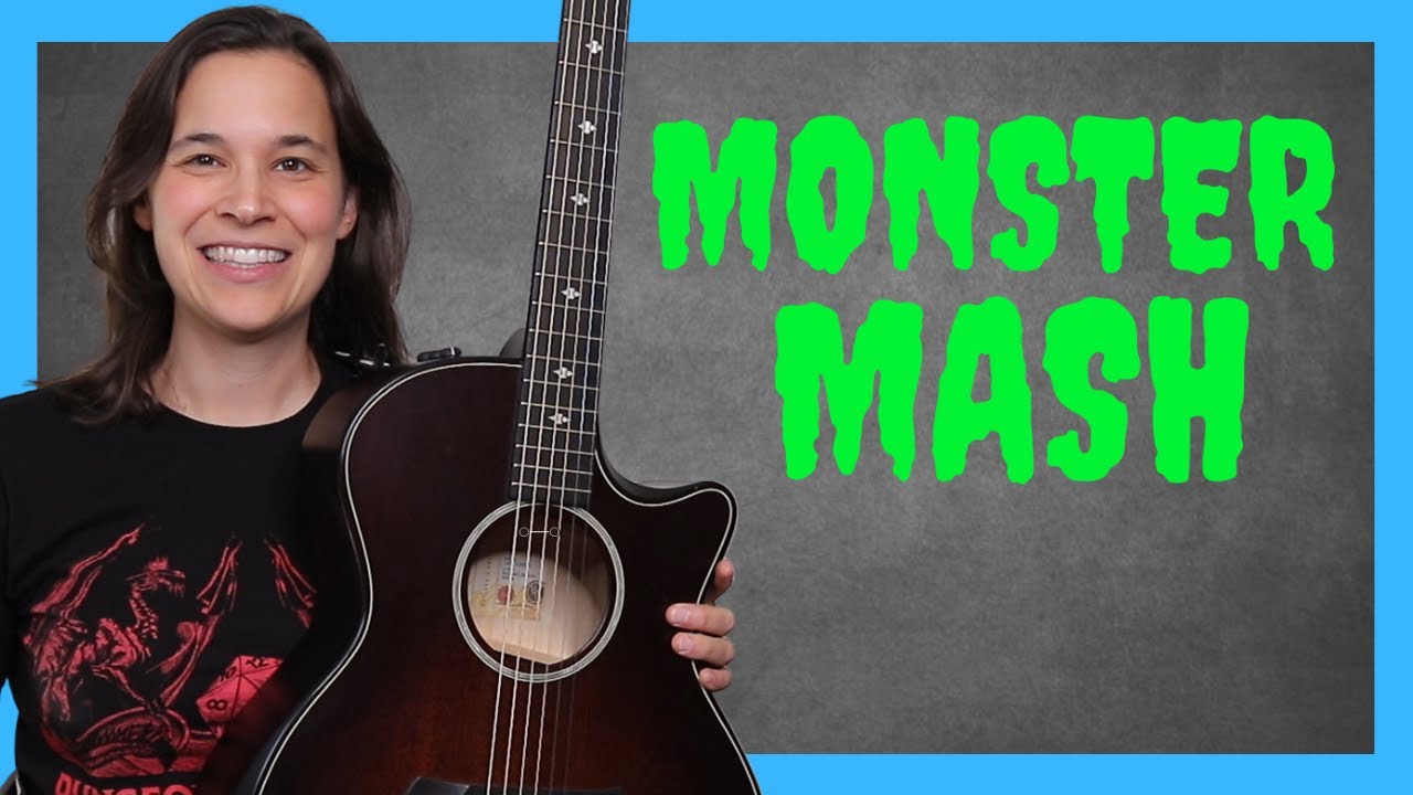 Monster Mash Guitar Lesson - Easier 4 Chord Song!