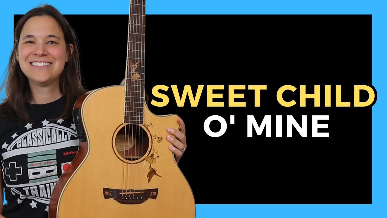 Sweet Child O' Mine Guitar Lesson for Beginners - Easier Strumming & Chords!