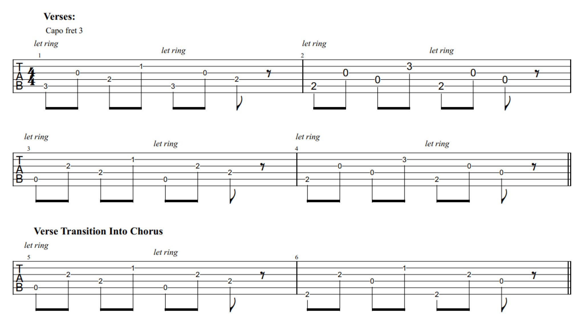 landslide fingerpicking tab guitar