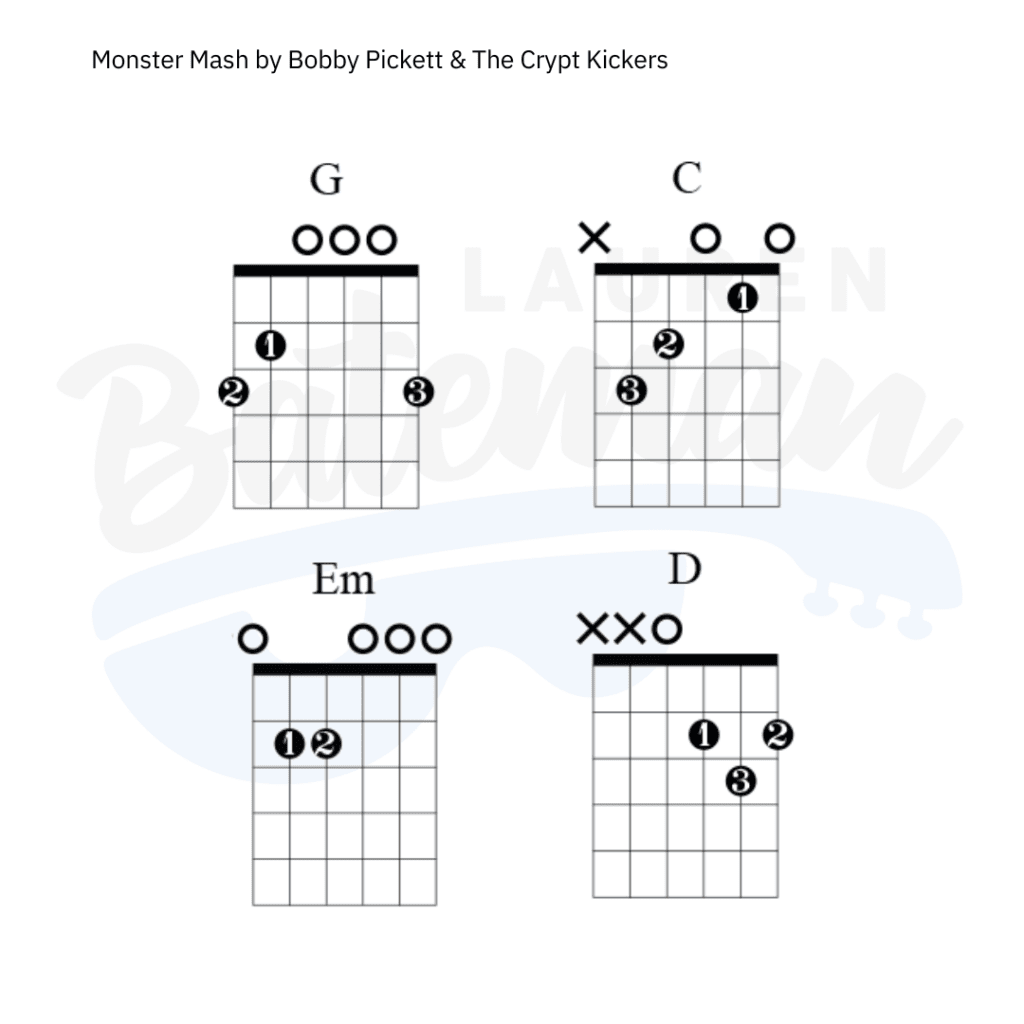 Monster mash chords guitar lesson lauren bateman guitar
