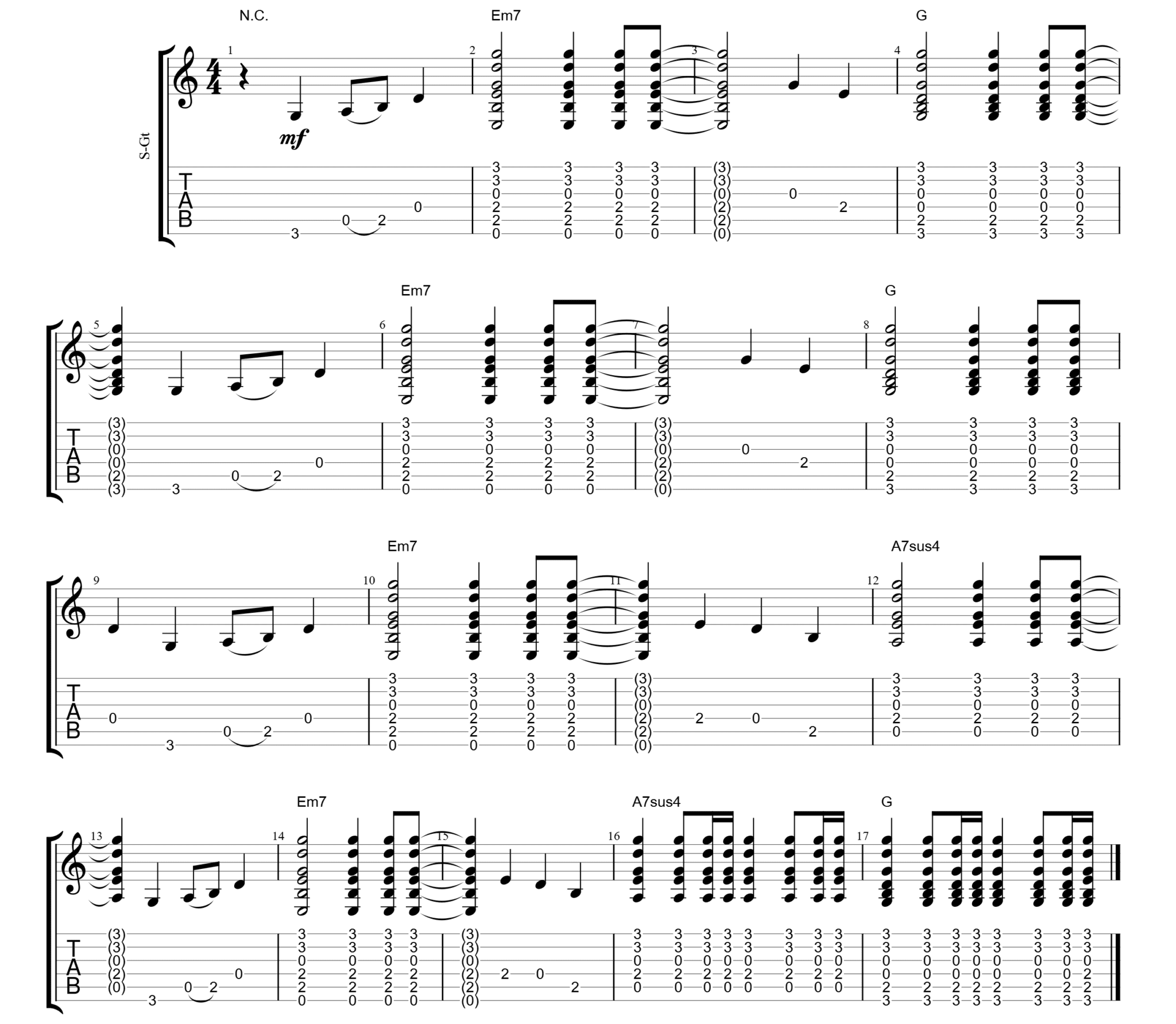 Wish You Were Here Intro on guitar